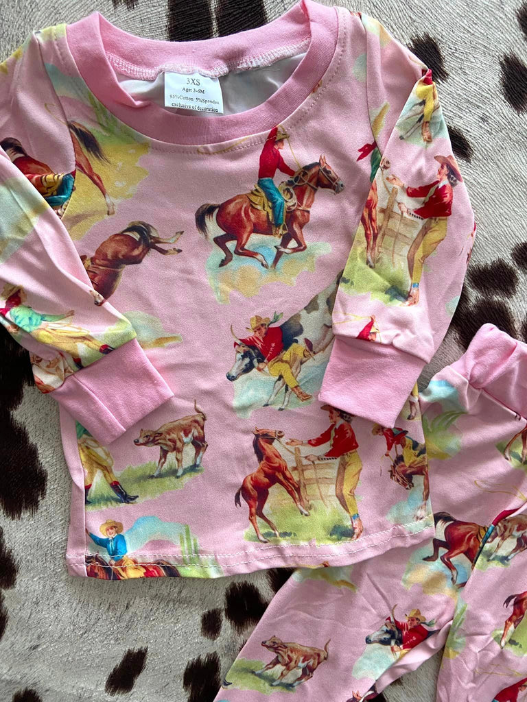 Baby Girls Western Pajama Set - Deer Creek Mercantile