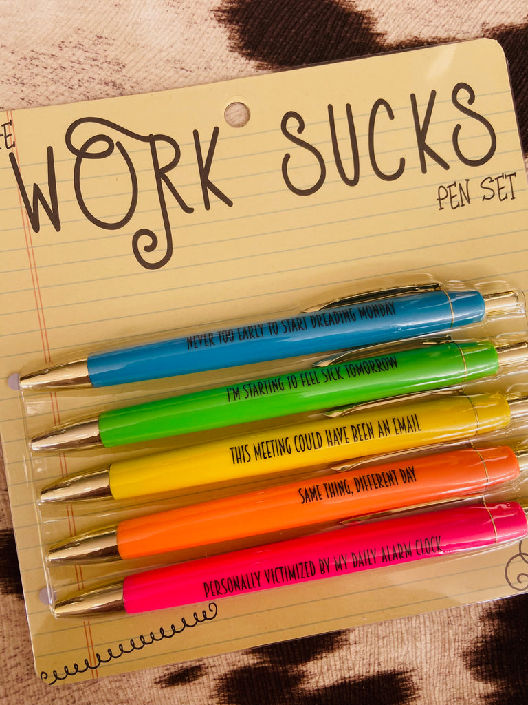 Work Sucks Pen Set - Deer Creek Mercantile