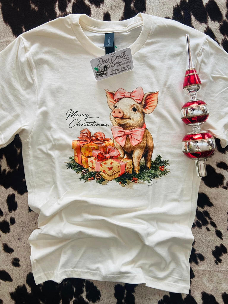 Christmas Pig Graphic Tee - Deer Creek Mercantile