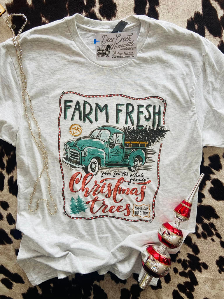 Farm Fresh Christmas Trees Graphic Tee - Deer Creek Mercantile