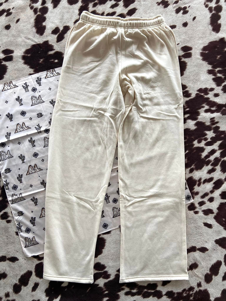 Prairie Days Beige Jogger Pants - Deer Creek Mercantile