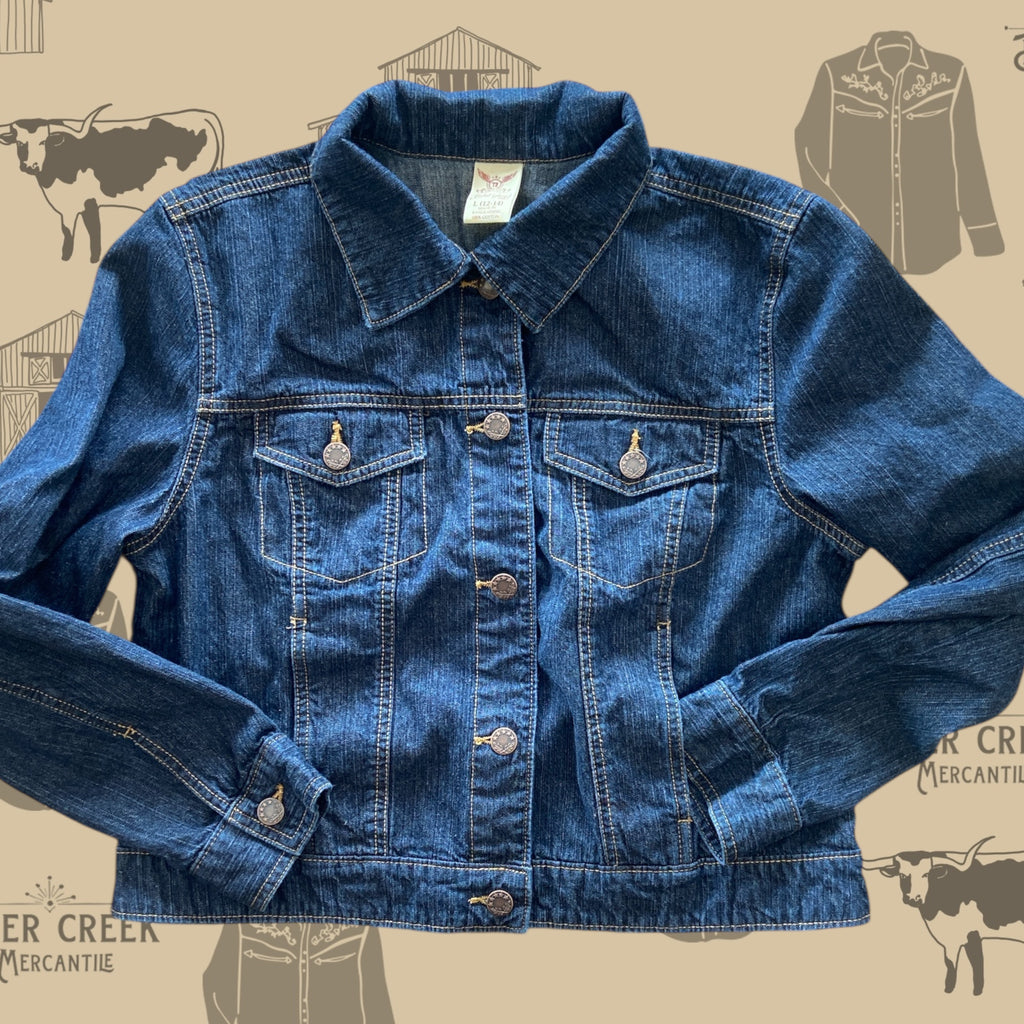 Pre-Loved Faded Glory Denim Jacket *Size Large - Deer Creek Mercantile