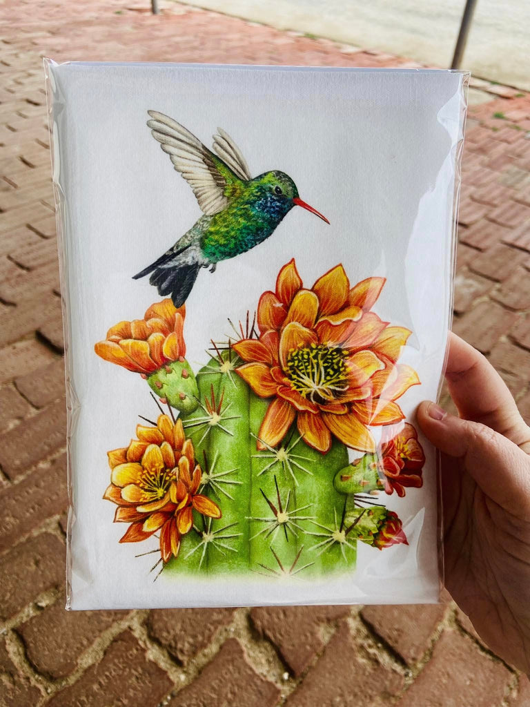 Hummingbird Cactus Dish Towel *MLT 2025 - Deer Creek Mercantile