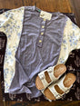 Mary Anne's Floral Denim + Ivory Women's Top - Deer Creek Mercantile