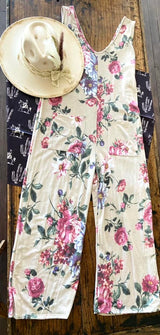 Linda's Floral Romper *Pink - Deer Creek Mercantile