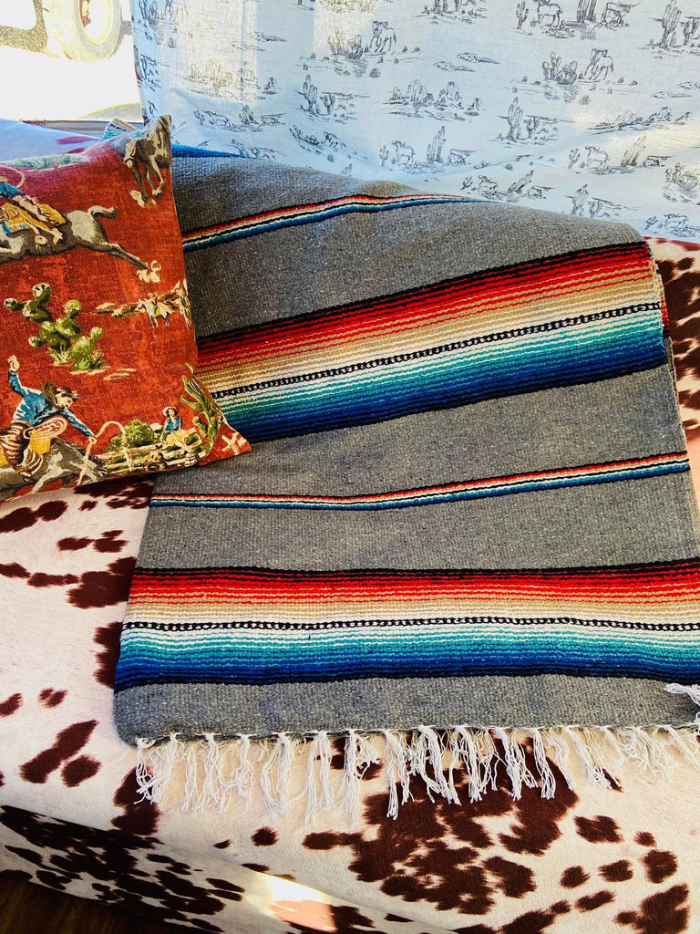 Rio Bravo Serape Western Striped Blanket - Deer Creek Mercantile