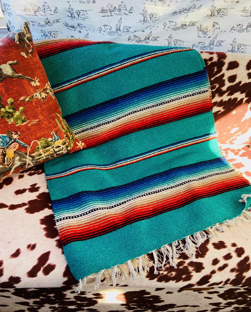 Rio Bravo Serape Western Striped Blanket - Deer Creek Mercantile