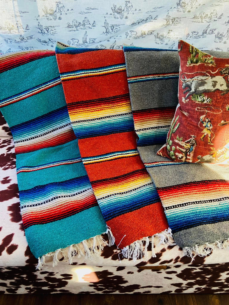 Rio Bravo Serape Western Striped Blanket - Deer Creek Mercantile