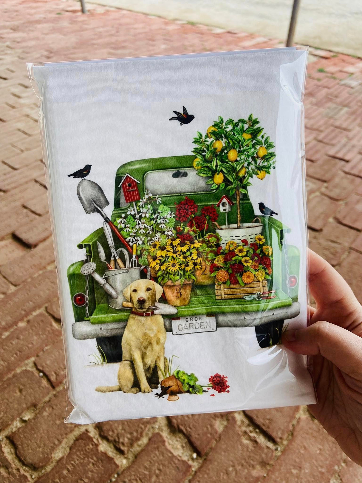 Green Truck Garden Dish Towel *MLT 2025