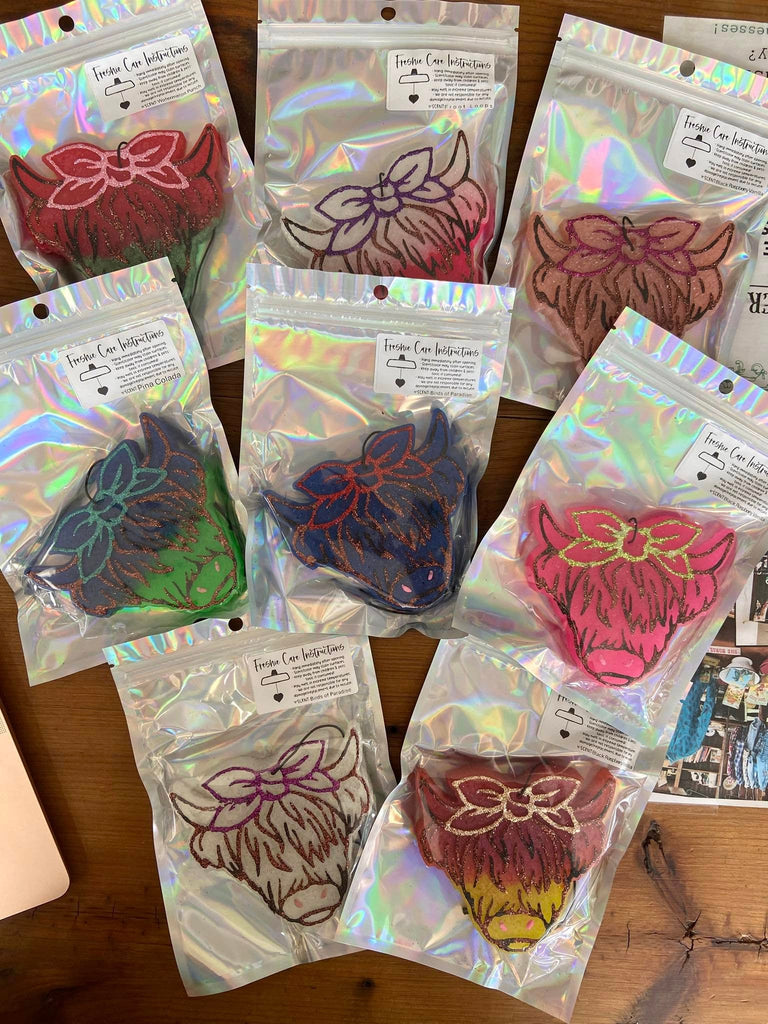 Highland Cow Car Freshie SS25 - Deer Creek Mercantile