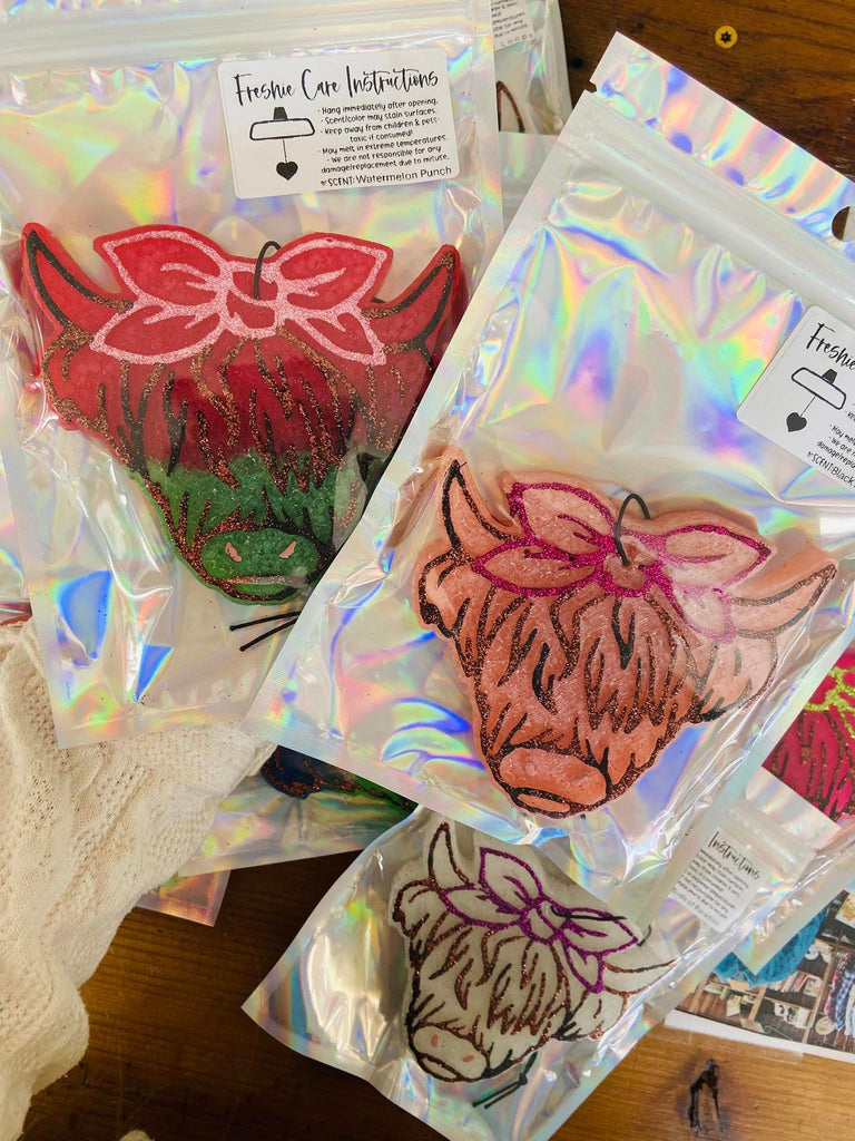 Highland Cow Car Freshie SS25 - Deer Creek Mercantile