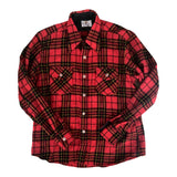 Vintage Fruit Of The Loom Red Plaid Button Up Shirt - Deer Creek Mercantile