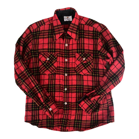 Vintage Fruit Of The Loom Red Plaid Button Up Shirt - Deer Creek Mercantile