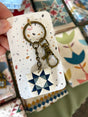 Simple Blues Quilt Pattern Keychain - Deer Creek Mercantile