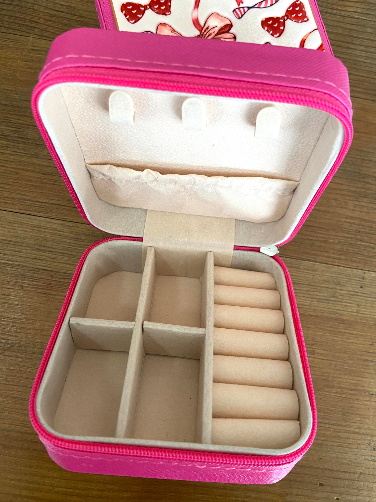 Pink Bow Ribbon Travel Jewelry Case - Deer Creek Mercantile