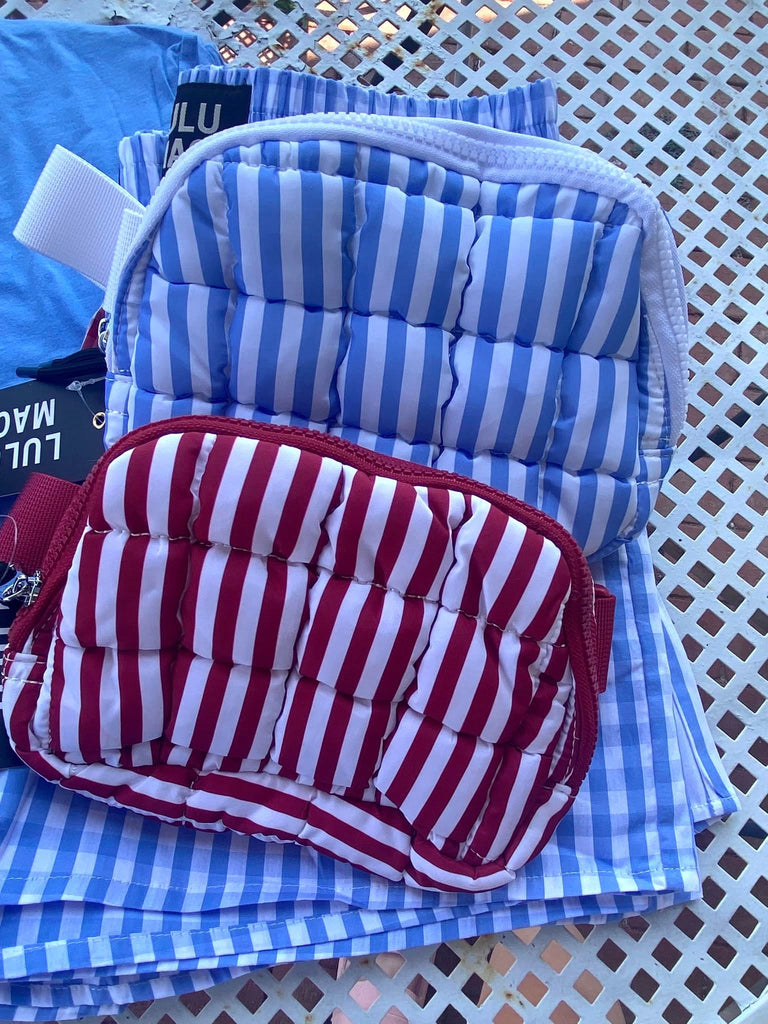 The Bold Striped Puffer Quilted Belt Bag - Deer Creek Mercantile