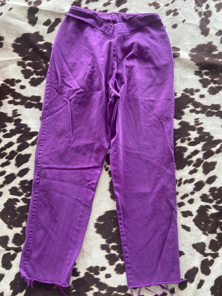 1990s Purple Rockies Rocky Mountain Jean Co. Denim Western Jeans - Deer Creek Mercantile