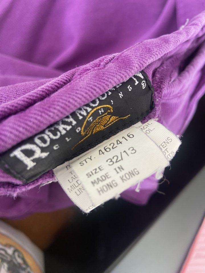 1990s Purple Rockies Rocky Mountain Jean Co. Denim Western Jeans - Deer Creek Mercantile