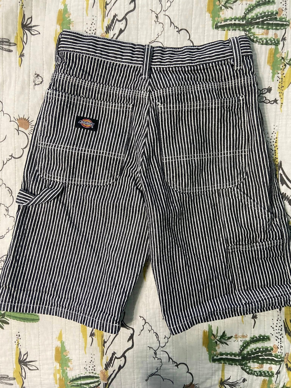 Pre-Loved Railroad Stripe Dickies Cargo Shorts Size 28 - Deer Creek Mercantile