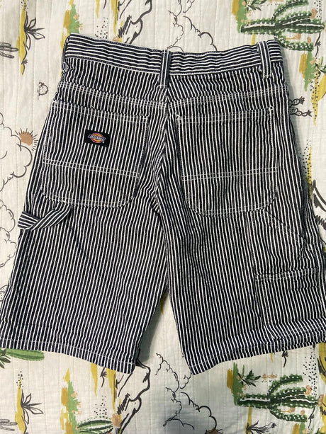 Pre-Loved Railroad Stripe Dickies Cargo Shorts Size 28 - Deer Creek Mercantile