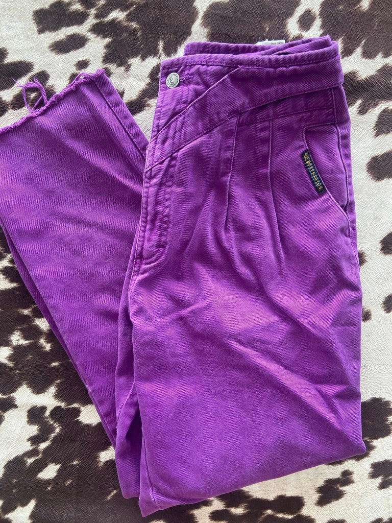 1990s Purple Rockies Rocky Mountain Jean Co. Denim Western Jeans - Deer Creek Mercantile