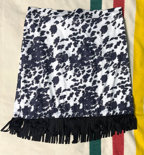 Pre-Loved Crazy Train Cowhide Print Skirt *Size M - Deer Creek Mercantile