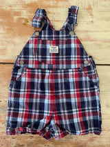 Pre-Loved OshKosh Plaid Overalls *12 Months - Deer Creek Mercantile