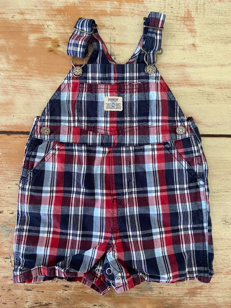 Pre-Loved OshKosh Plaid Overalls *12 Months - Deer Creek Mercantile