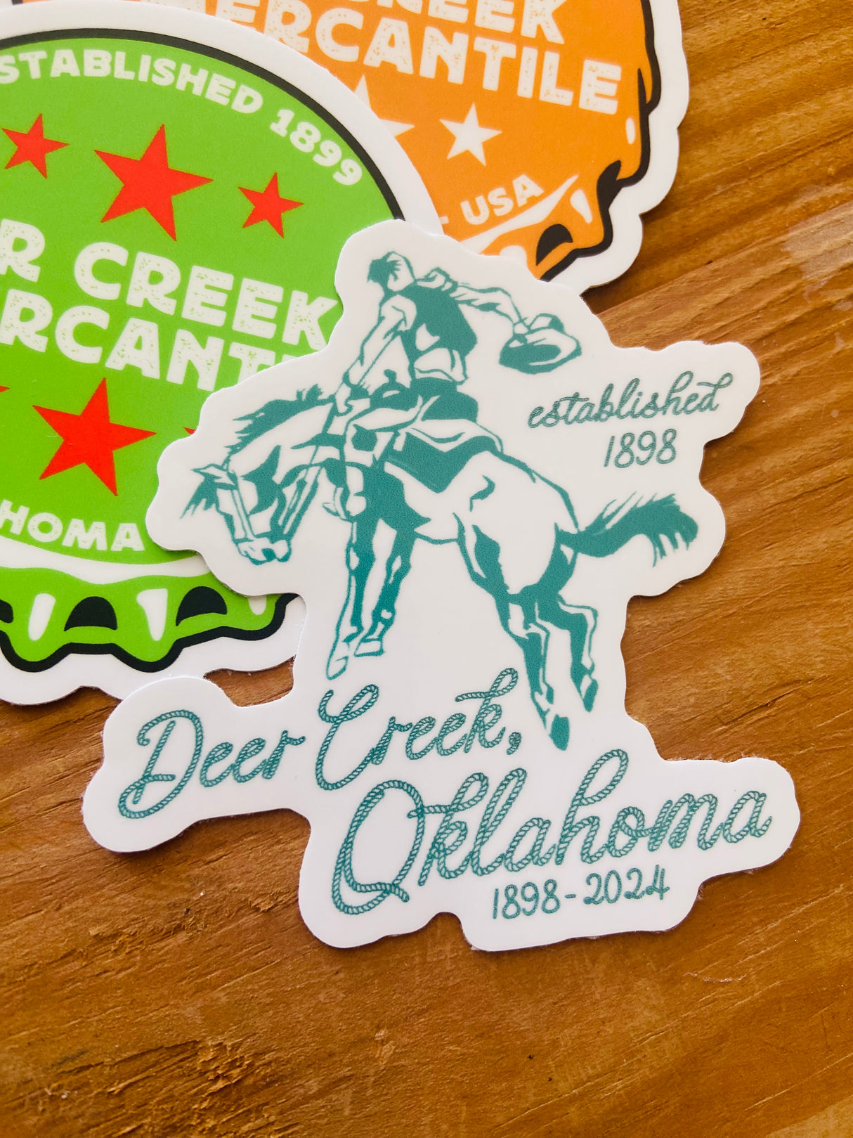 Deer Creek 126 Years Cowboy Sticker - Deer Creek Mercantile