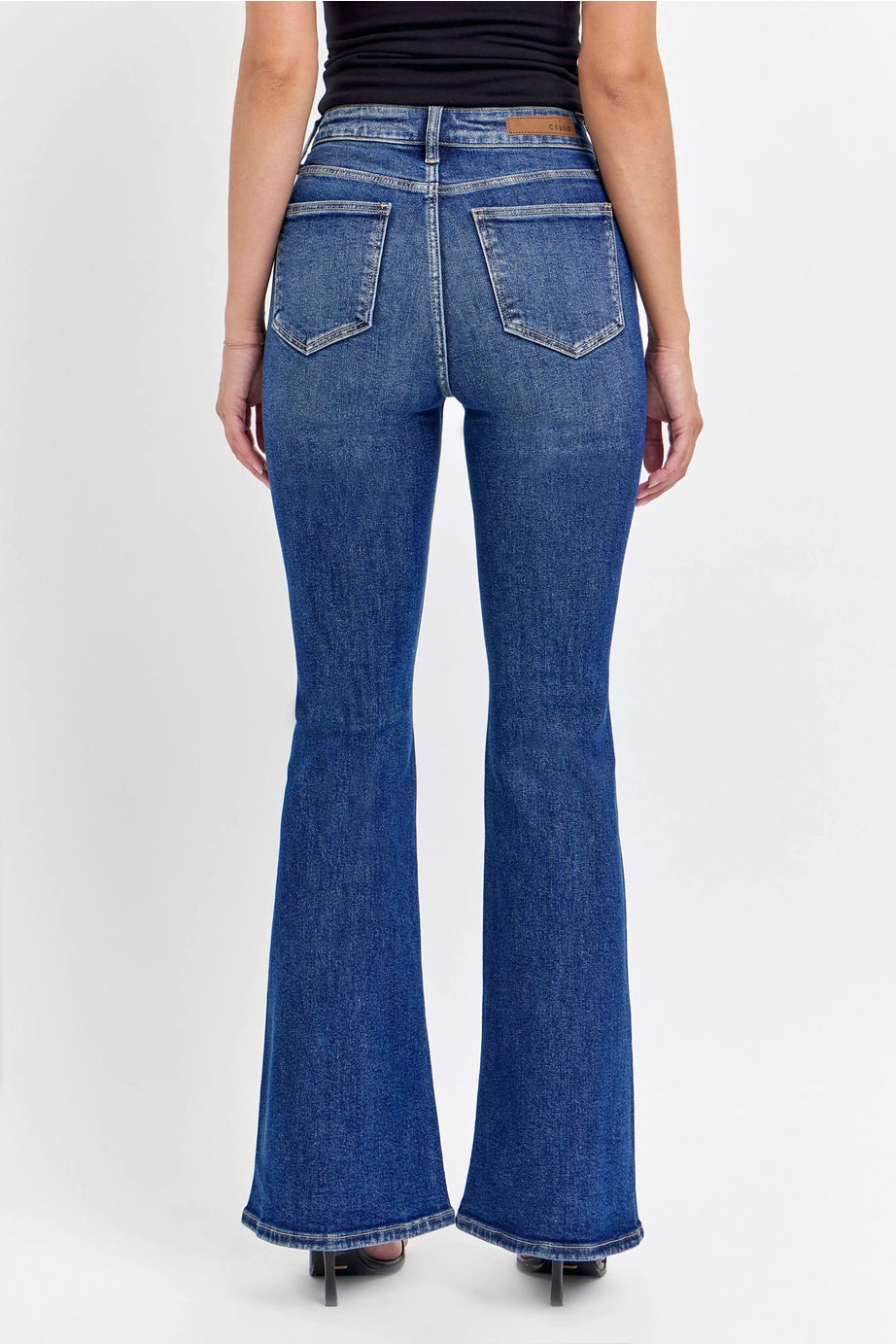 Cello Jean The Cher Super Flare Denim Jean W/ Scoop Pocket Design - Deer Creek Mercantile