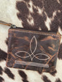 Western Bootstitch Leather Coin Pouch *Style 2 - Deer Creek Mercantile