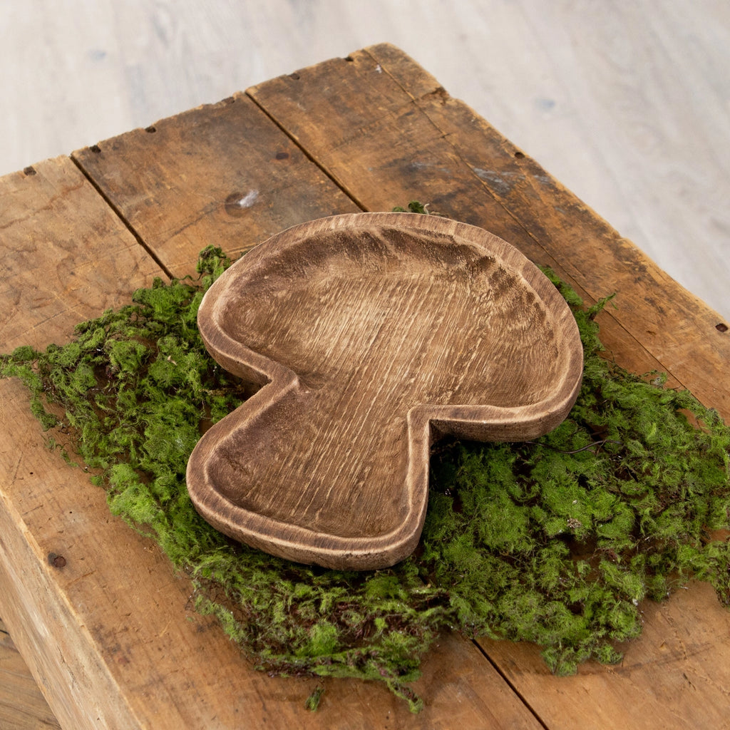 Wooden Mushroom Trinket Tray - Deer Creek Mercantile
