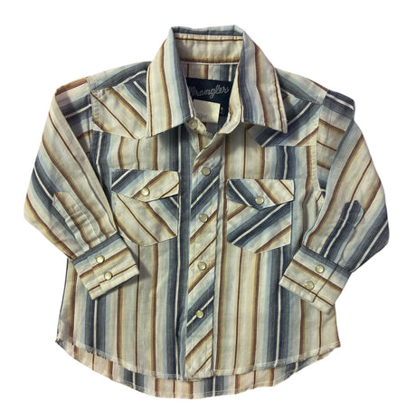 Pre-Loved Wrangler Striped Shirt Youth Size XXS (0-2) - Deer Creek Mercantile