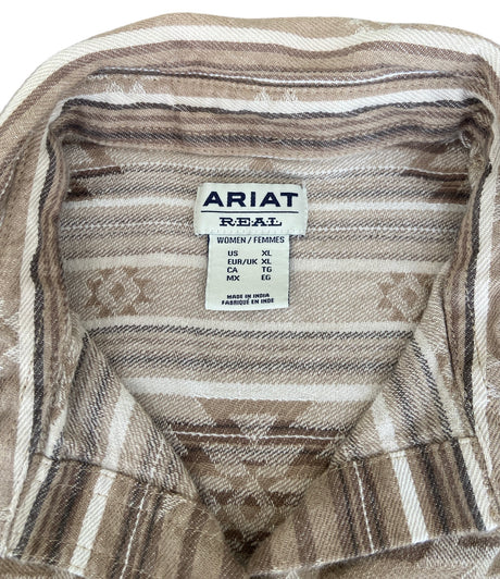 Pre-Loved Ariat Western Shacket Beige *Size XL - Deer Creek Mercantile