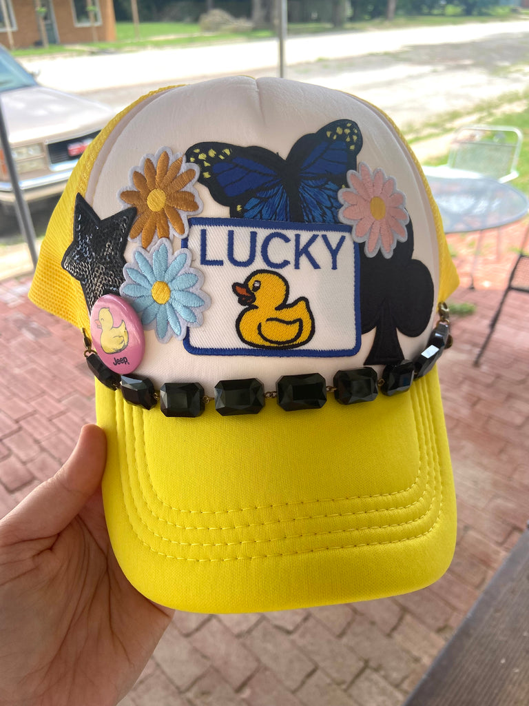 The Lucky Duck Retro Trucker Hat *Yellow - Deer Creek Mercantile