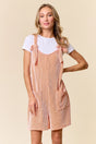 Marlene's Orange/White Ribbed Romper - Deer Creek Mercantile