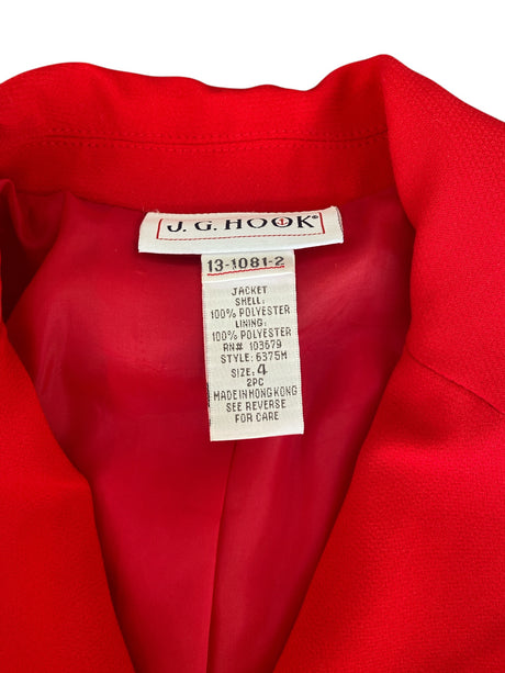 Vintage Red/White Bow Blazer *Size 4 - Deer Creek Mercantile