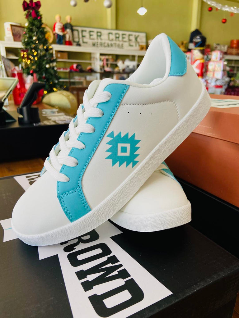Turquoise Horizon Western Sneakers - Deer Creek Mercantile