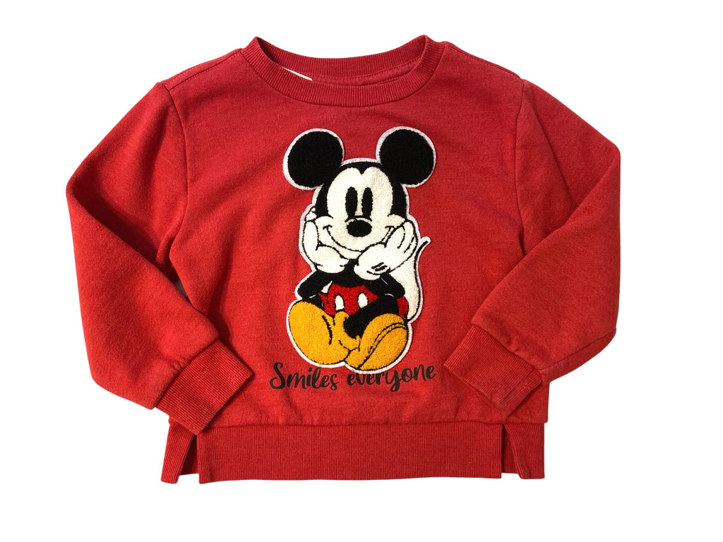 Pre-Loved Disney Mickey Smiles Everyone Sweatshirt *Size 4T - Deer Creek Mercantile