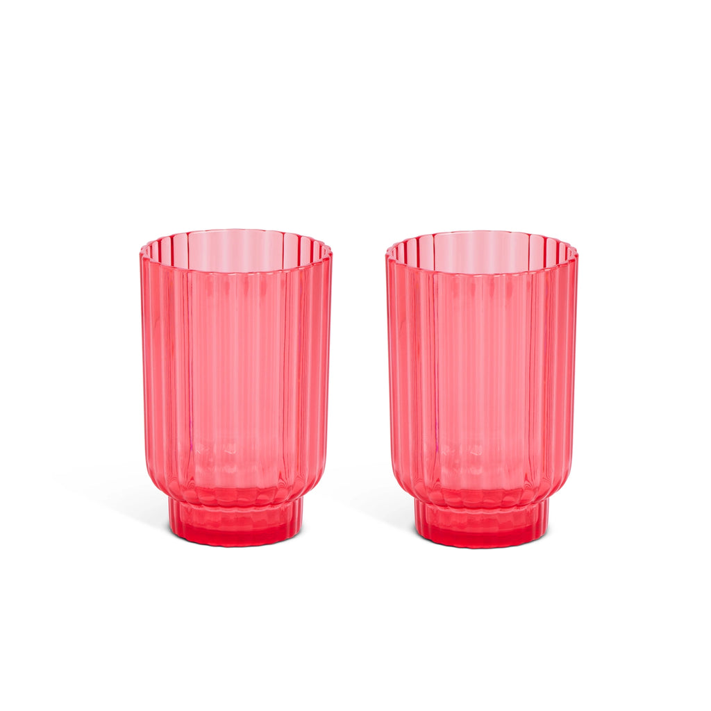 Ribbed Tumbler Cup Set *Strawberry Pink - Deer Creek Mercantile