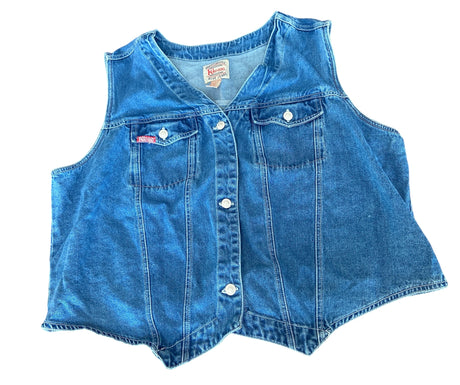 Vintage Kikomo Blue Jeans Denim Vest *Size 20W - Deer Creek Mercantile