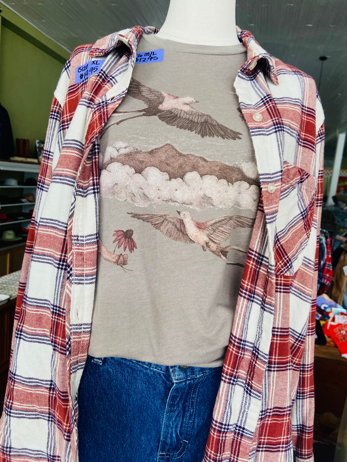 Pre Loved Hunting Birds Graphic Tee - Deer Creek Mercantile