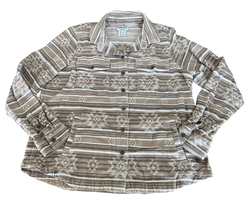 Pre-Loved Ariat Western Shacket Beige *Size XL - Deer Creek Mercantile