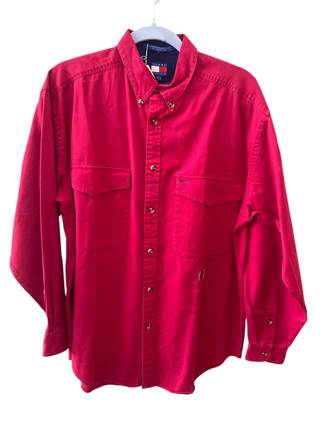 Vintage Tommy Hilfiger Red Shirt Size M - Deer Creek Mercantile