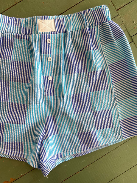 Stripe & Checkered Boxer Shorts *Blue - Deer Creek Mercantile