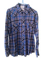 Vintage Wrangler Flannel Blue Plaid Shirt Size XL - Deer Creek Mercantile