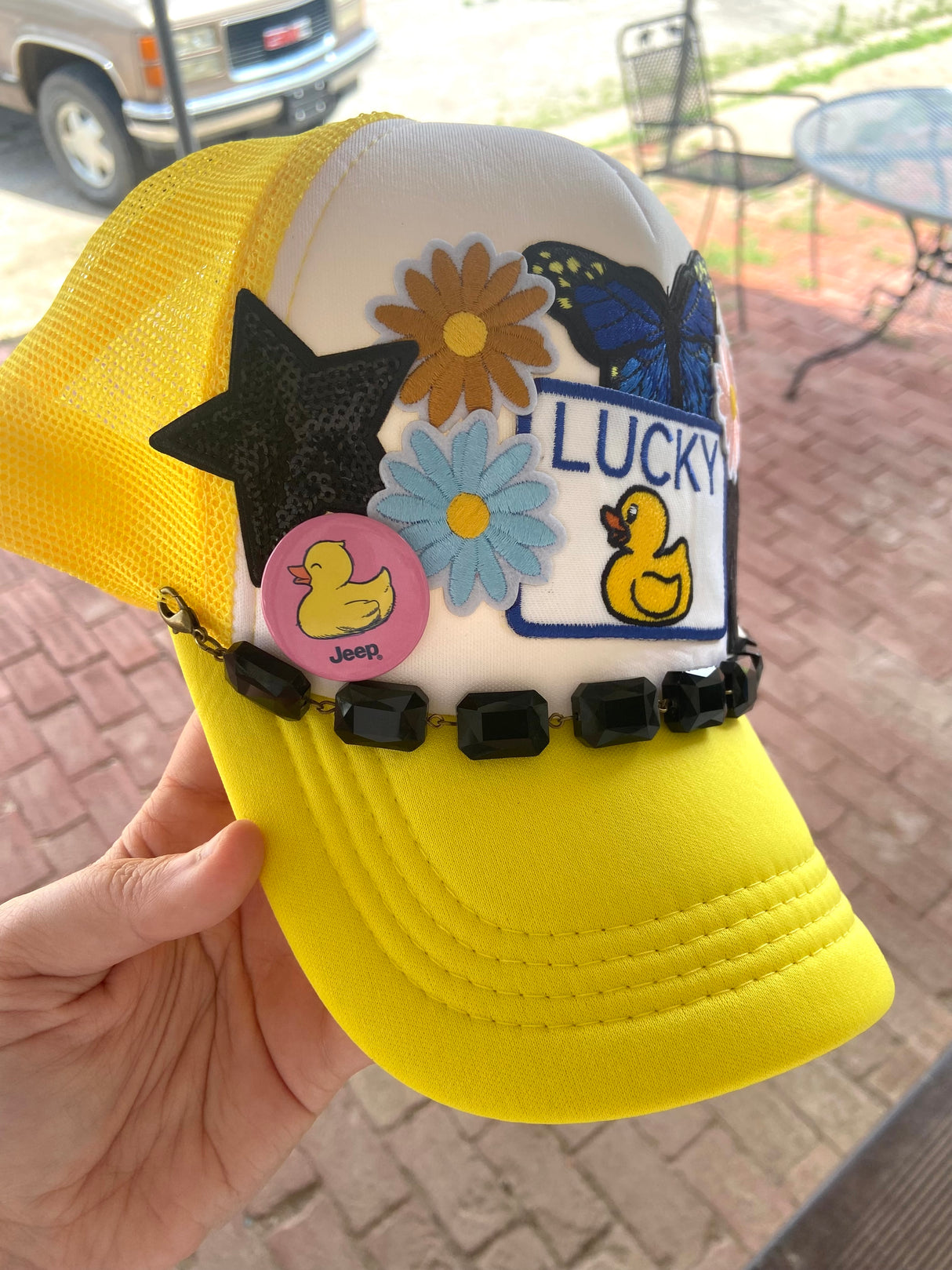 The Lucky Duck Retro Trucker Hat *Yellow - Deer Creek Mercantile