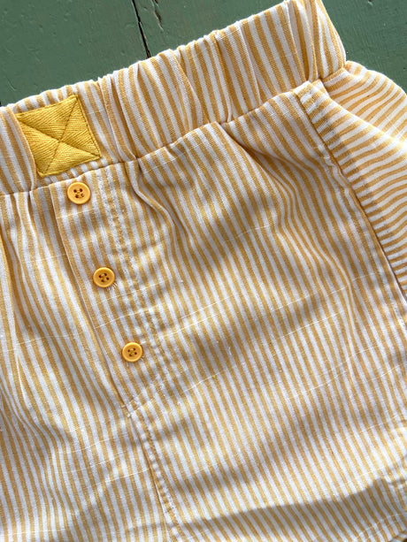 Yellow/White Striped Boxer Shorts - Deer Creek Mercantile