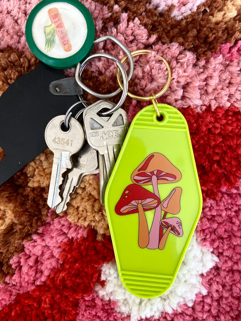 Groovy Mushroom Retro Keychain - Deer Creek Mercantile