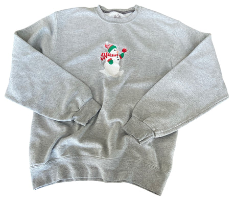 Pre-Loved Snowman Embroidered Sweatshirt *Size Medium - Deer Creek Mercantile